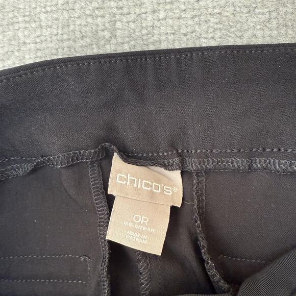 Chico's Pants Womens 0R Black Straight Leg Pull On Stretch Dress Career Work - Picture 4 of 11